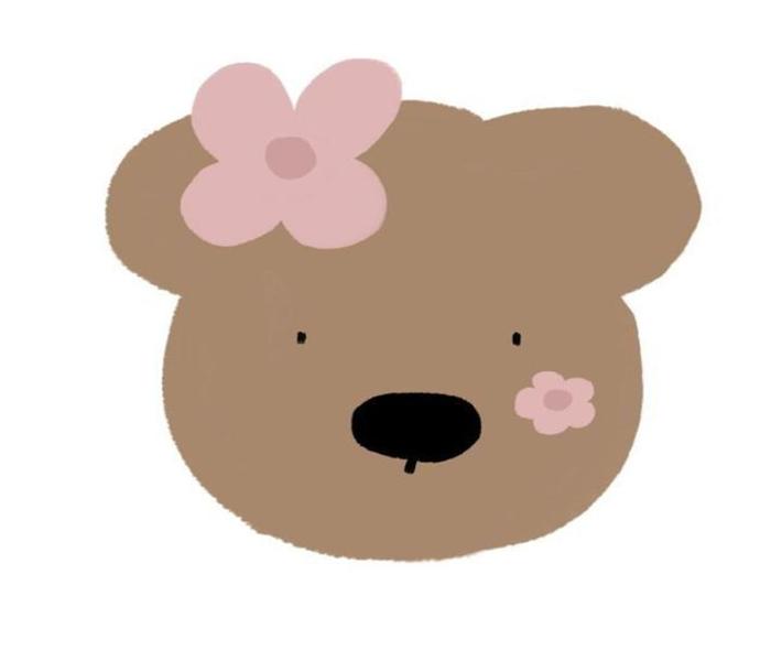 Hình vẽ mặt gấu cute