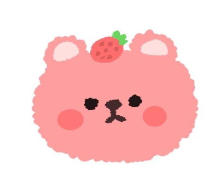 Hình vẽ mặt gấu cute